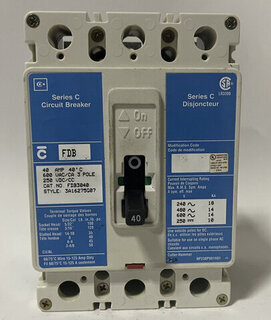 CH - FDB3040 - 40A 3P 600V Breaker Product Image